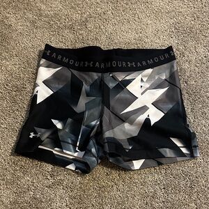 Under Armour Black and White Geometric Shorts